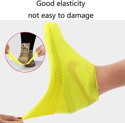 2PC Silicone Shoe Covers Waterproof Reusable Wear-resistant Anti-Slip for Outdoor Rainy Day Unisex Overshoes Weather Accessories