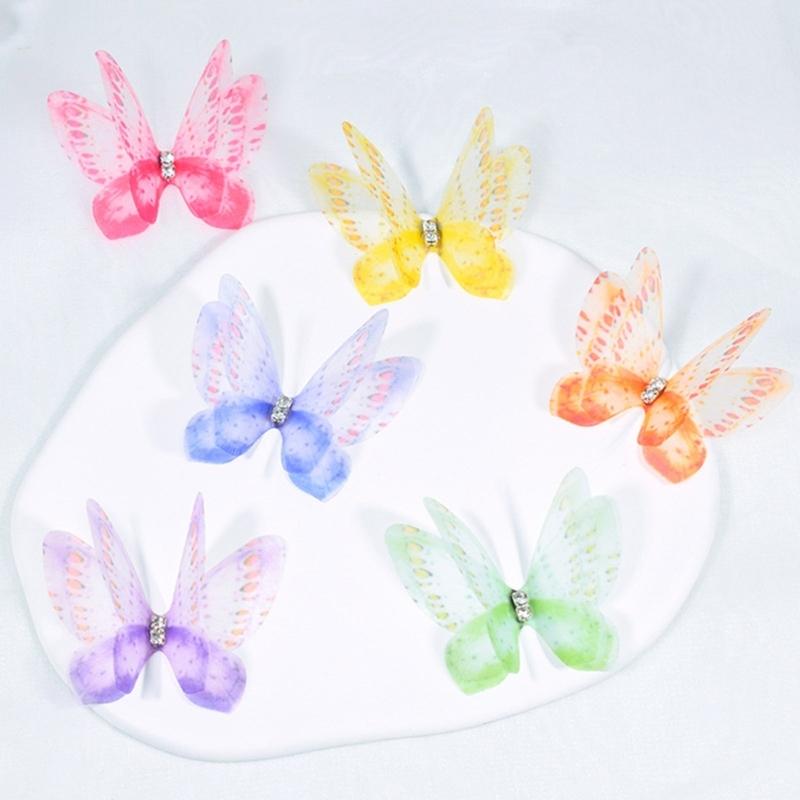 20 STÜCKE Stickerei Schmetterling Applikationen Aufnäher zum Aufnähen für Nähhandwerk Hochzeitskleid Kleiderdekoration Haarschmuck