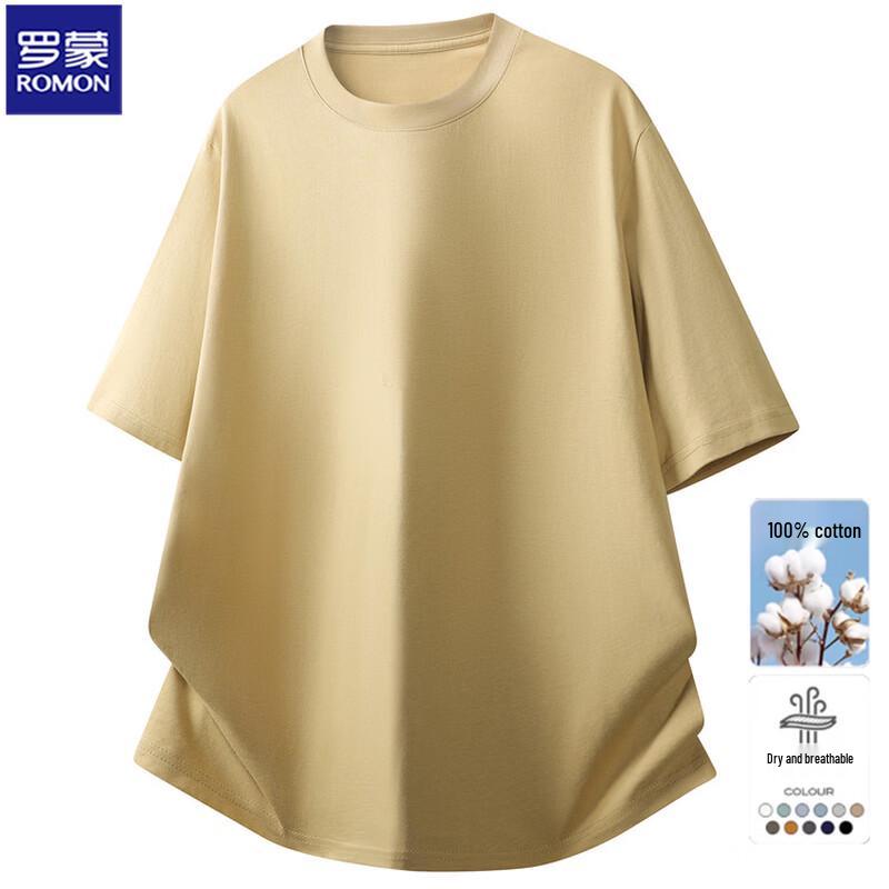 

ROMON Men s Heavyweight 7A Anti-Bacterial Cotton T-Shirt 4XL