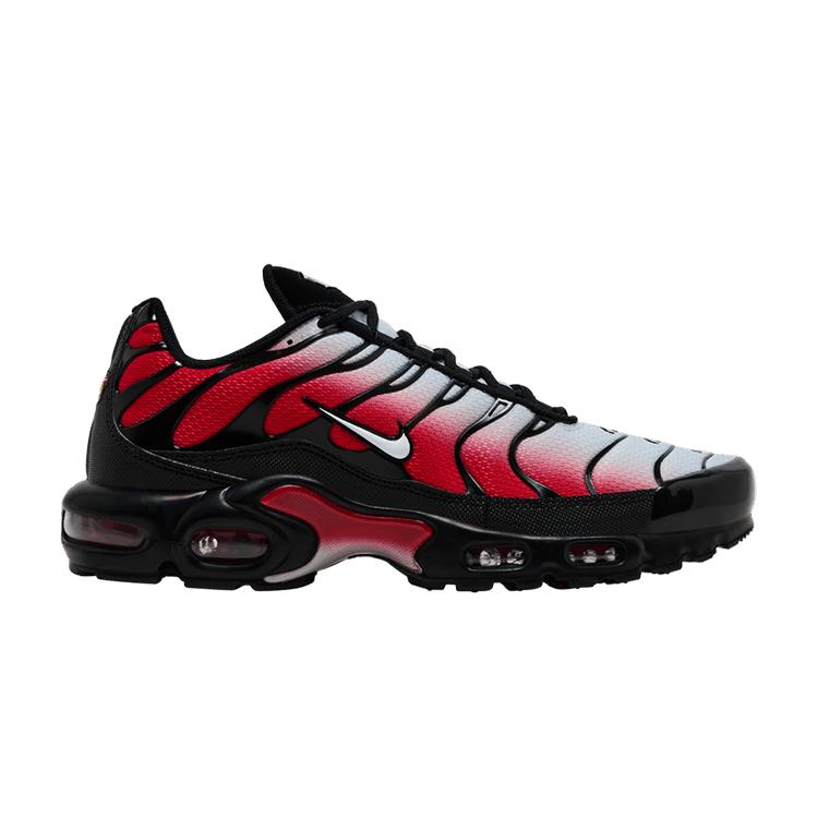 Herren Sneaker Nike Air Max Plus Pure Platinum University Red Schwarz Weiß 44 black