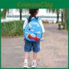 Cartoon Backpack Kids Preschool Breathable Fabric Color Block Design Girls Boys