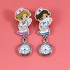 Cartoon Female Nurse Red Cross Nurse Watch Cute Smiling Face Character Nurse Pocket Watch Hanging Watch Chest Watch Watch Watch