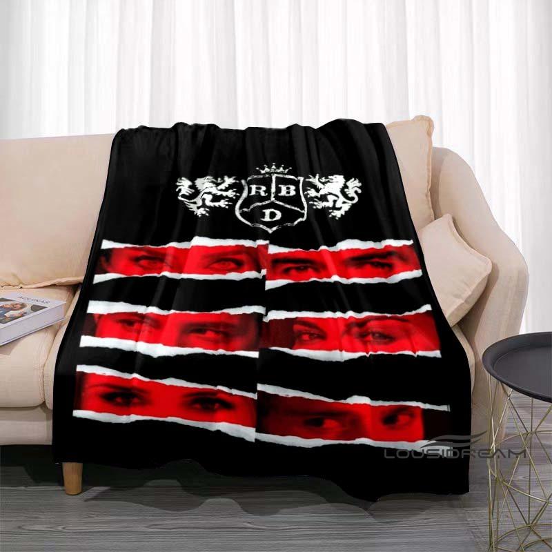 Customizable Mexican Pop Band RBD Printed Blanket Picnic Blanket Warm Soft and Comfortable Blanket Home Travel Birthday Gift