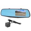 4.3 Inch Mirror Dash Cam 1080P HD Dual Lens Anti Glare Parking Monitor Smart Rearview Mirror Camera