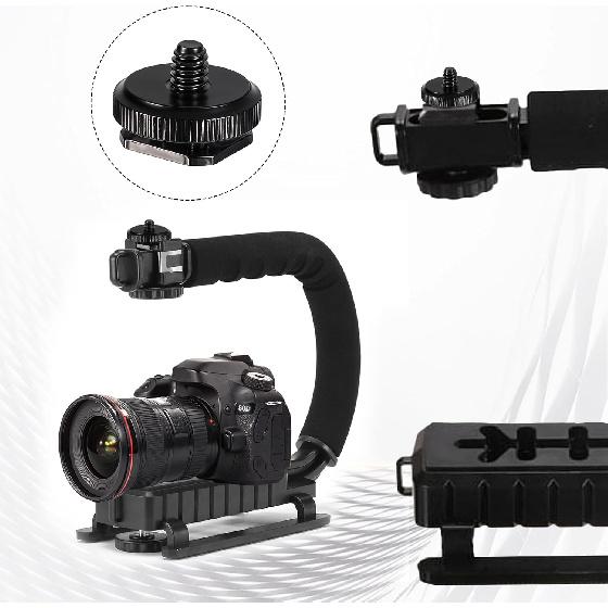 4 Pcs 1/4 Inch Camera Adapter Screws, Compatible with Versatile Flash Hot Shoe Mounts for DSLR Camera Rigs, Tripods, Mounting Accessories