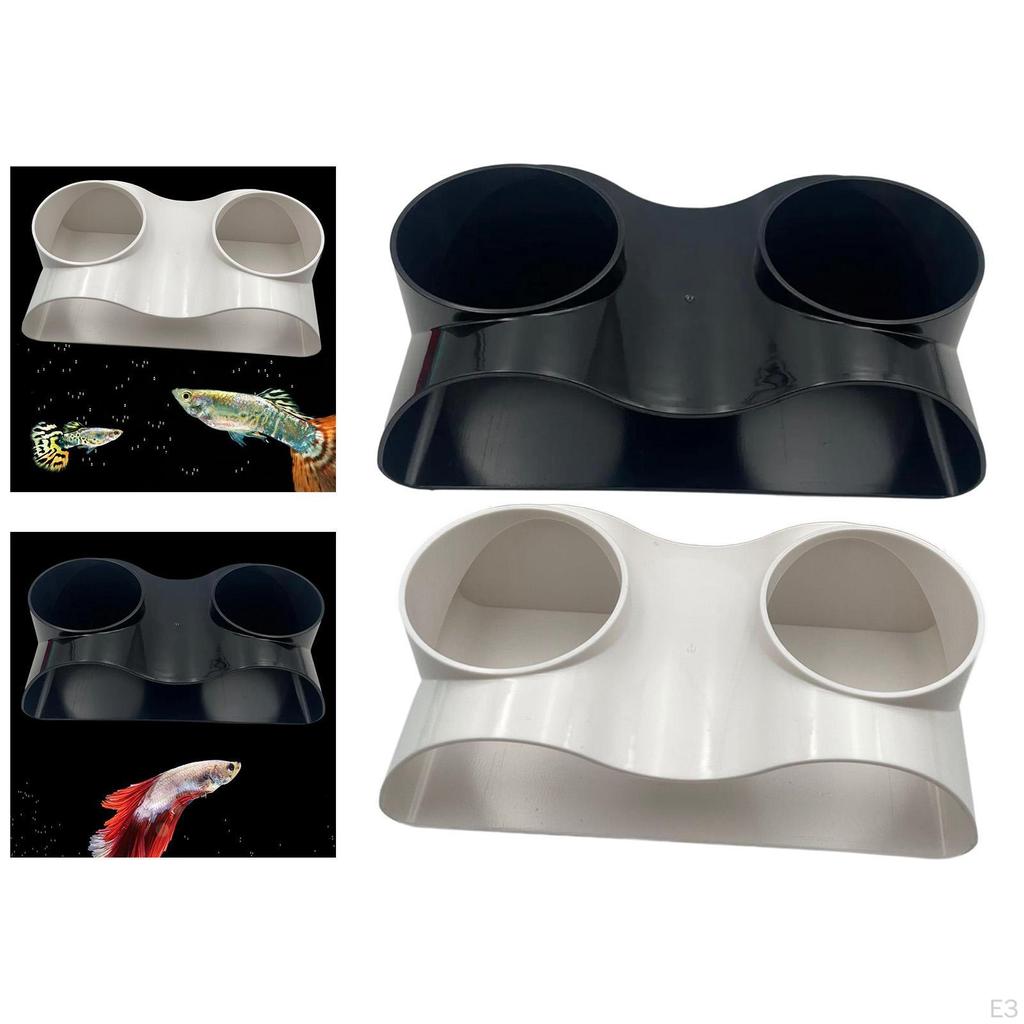 Aquarium Underwater Tunnel Fish Tube Decorative Shrimps Hideout Landscaping Double Holes Tank