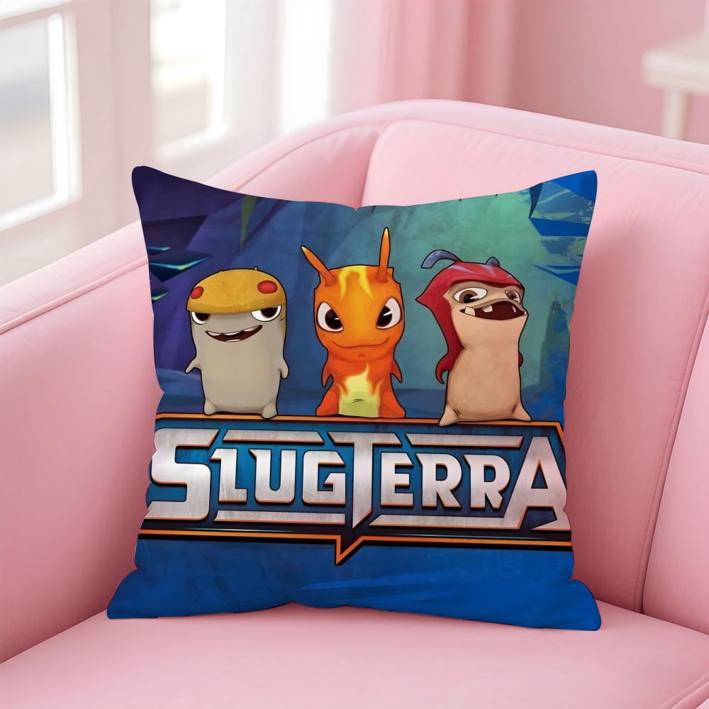 Classic Anime SSlugterra Cushion Cover Pillowcase Short Plush Invisible zipper Room Sofa Cushion Cover