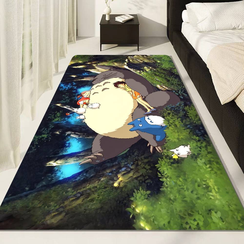 Klassische T-Totoro Cartoon Niedliche Fußmatte Rechteckig Anti-Rutsch Zuhause Weich Badezimmer Matte Eingangstür Innen Außen Matte Willkommens-Fußmatte