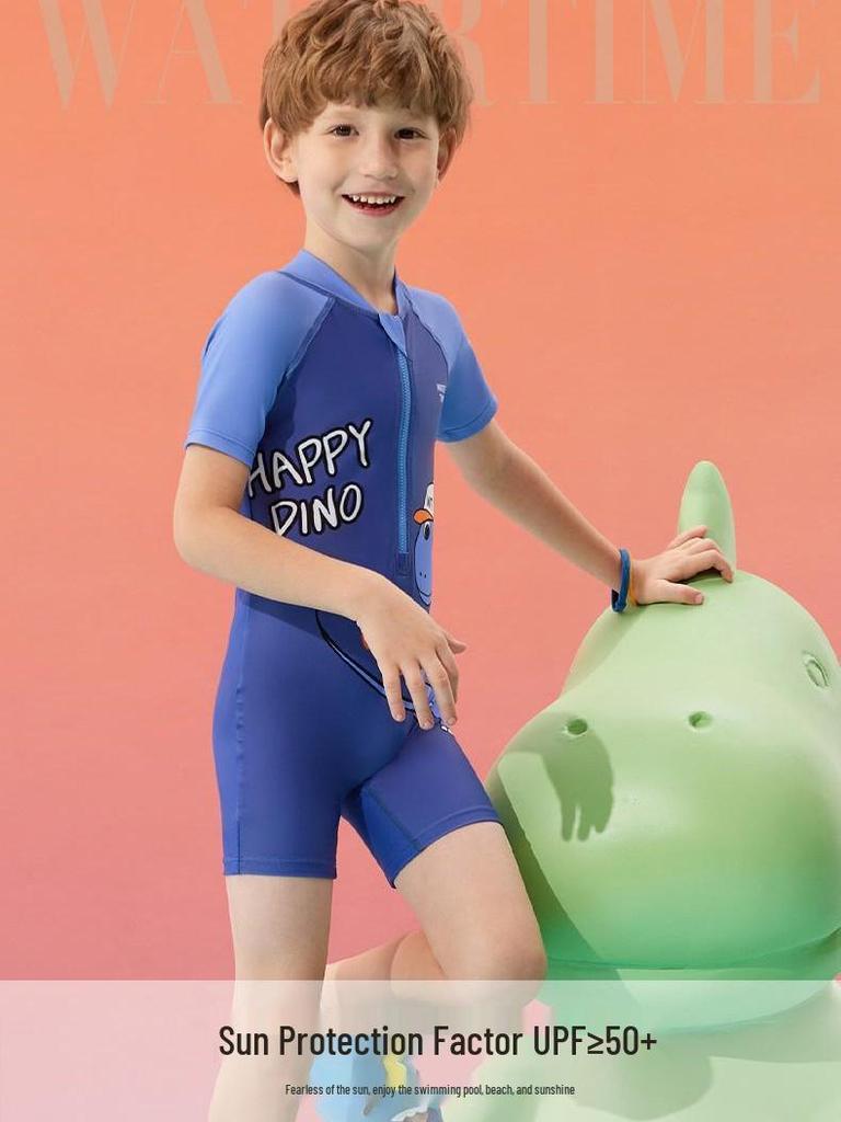 Kids' Hooded Dinosaur Swim Onesie for Boys