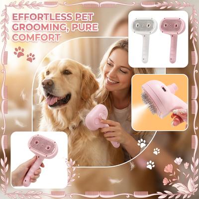 Pet Spray Massage Brush For Cats & Dogs – Self-Cleaning Grooming Comb With Mist Function To Reduce Flying Hair