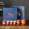 Keramisches Kung Fu Tee-Set Balkenkanne Gerechtigkeitsbecher Tragbares High-End Tee-Retro-Set Grobkeramik Farbverlauf Tee-Set
