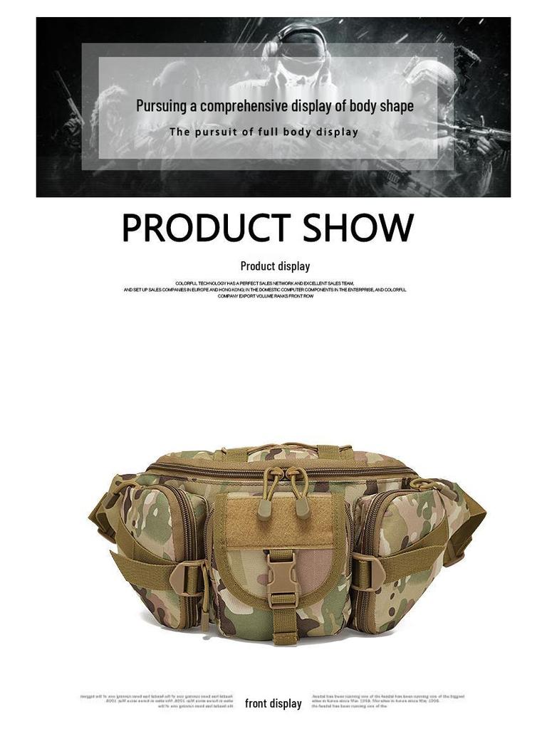 Marsupio e Borsa a Petto Impermeabile Multifunzionale Camouflage Okali per Sport all'Aperto e Pesca