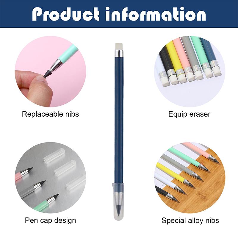 

7 шт. Infinity Pencil Inkless Pencil Forever Pencil NO-Sharpening Pencils для детей, пишущих, рисующих, студентов