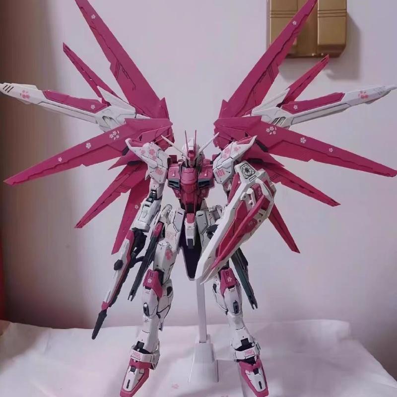 JMS HG 1/144 ZY-06 Freedom Assault Pink Cherry Blossom Montagefigur, bewegliche Sakura-Figur, Tischdekoration, Spielzeug, Geschenk