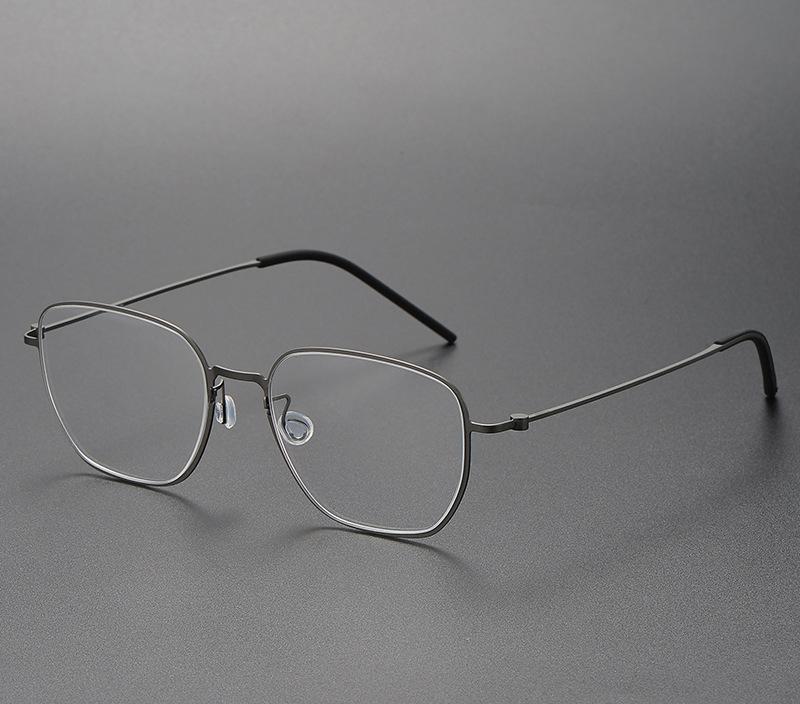 Pure Titanium Glasses Frame Men Women New Pilot Optical Myopia Prescription Eyeglasses Frame Full Korean Screwless Eyewear