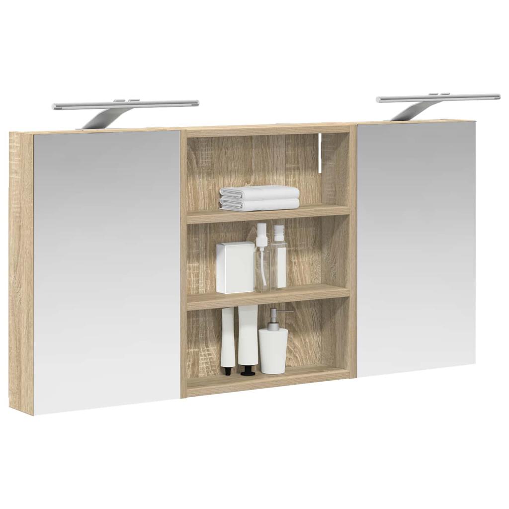 Bathroom Cabinet Set 3 Pcs 100 X 10.5 X 50 Cm Particleboard