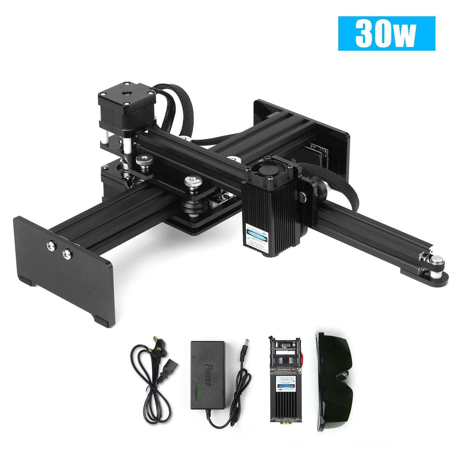

Настольный лазерный гравер Портативный гравировальный станок Мини-гравер DIY Лазерный принтер для нанесения логотипа 30w чёрный