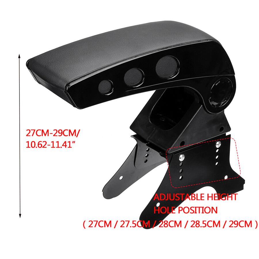 Universal Car Van Truck Adjustable Central Console Armrest Storage Box Arm Rest