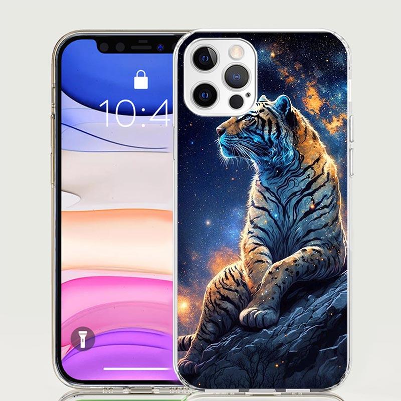 Ferocious Tiger Animal Case Phone Cover for Apple Iphone 16 15 14 13 12 Mini 11 Pro Max 16E X XS XR 7 Plus 8 + SE 2020 Trend Fun
