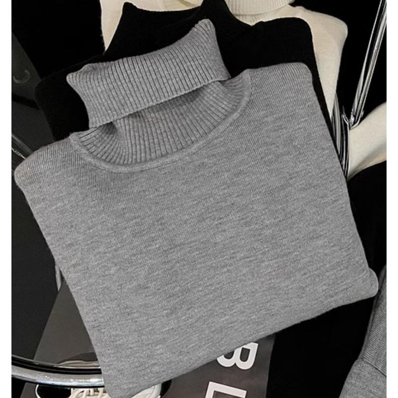 Boys Thick Fleece Lined Kids High Neck Knit Pullover Sweater