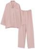 Relaxing Korean Muted Front Long [Kaitac Family] Women's Pajamas, Loungewear, Soft, Style, Colors, Shirt-Style, Opening, Sleeves, Spring/Autumn (L,