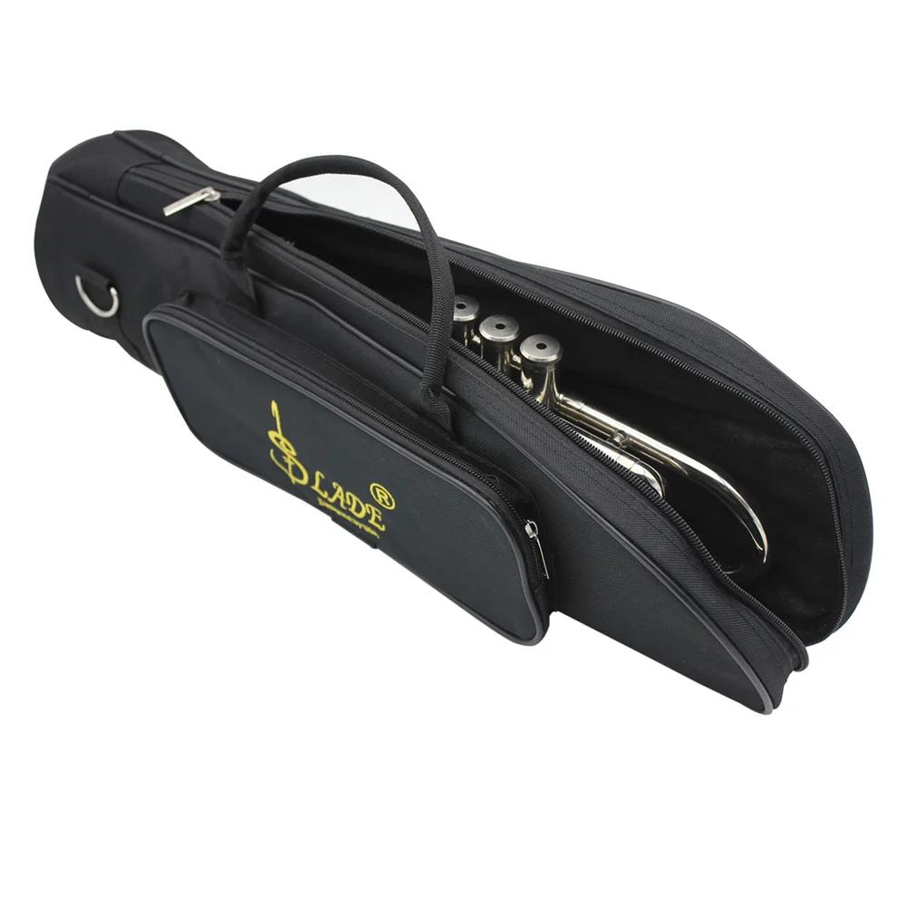 SLADE Trumpet Bag Double Zippers Design Waterproof Oxford Cloth Trumpet Carrying Handle Bags Brass Instrument Parts Accessories