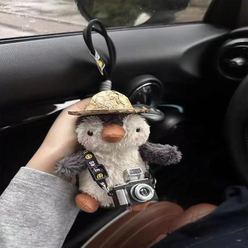 

Kawaii Shy Penguin Plush Keyring Pendant Cartoon Cute Doll Keychain For Women Girls Backpack Charm Decoration Creative Gift