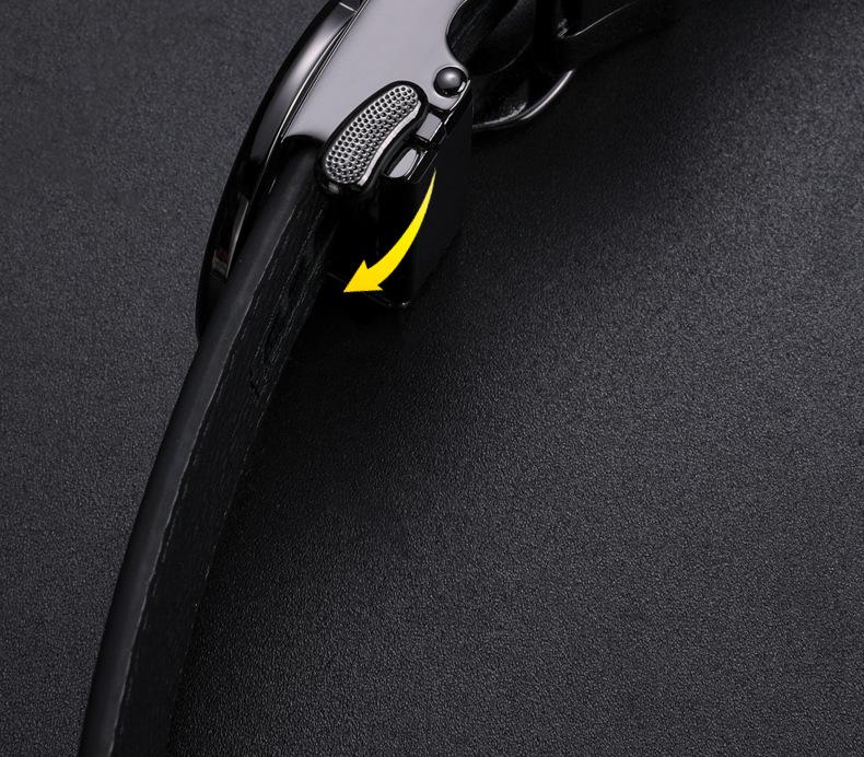 Paul Messier Herren Ledergürtel mit automatischer Doppel-G-Schnalle - Stilvoll & Vielseitig