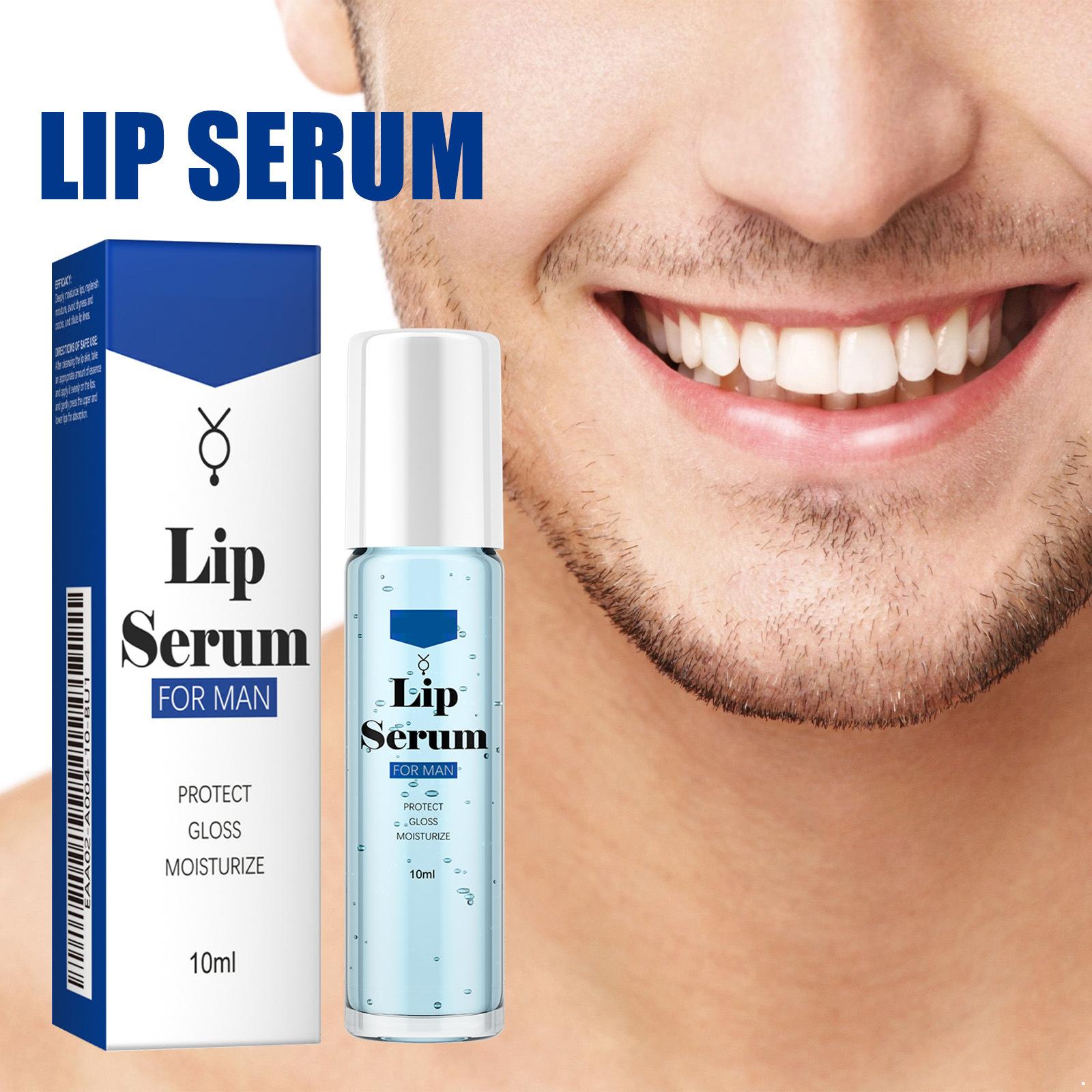 Men’s Roll-On Moisturizing Lip Serum – 10ml Lightweight Hydrating Balm, Smooth Glide for Everyday Lip Routine One Size