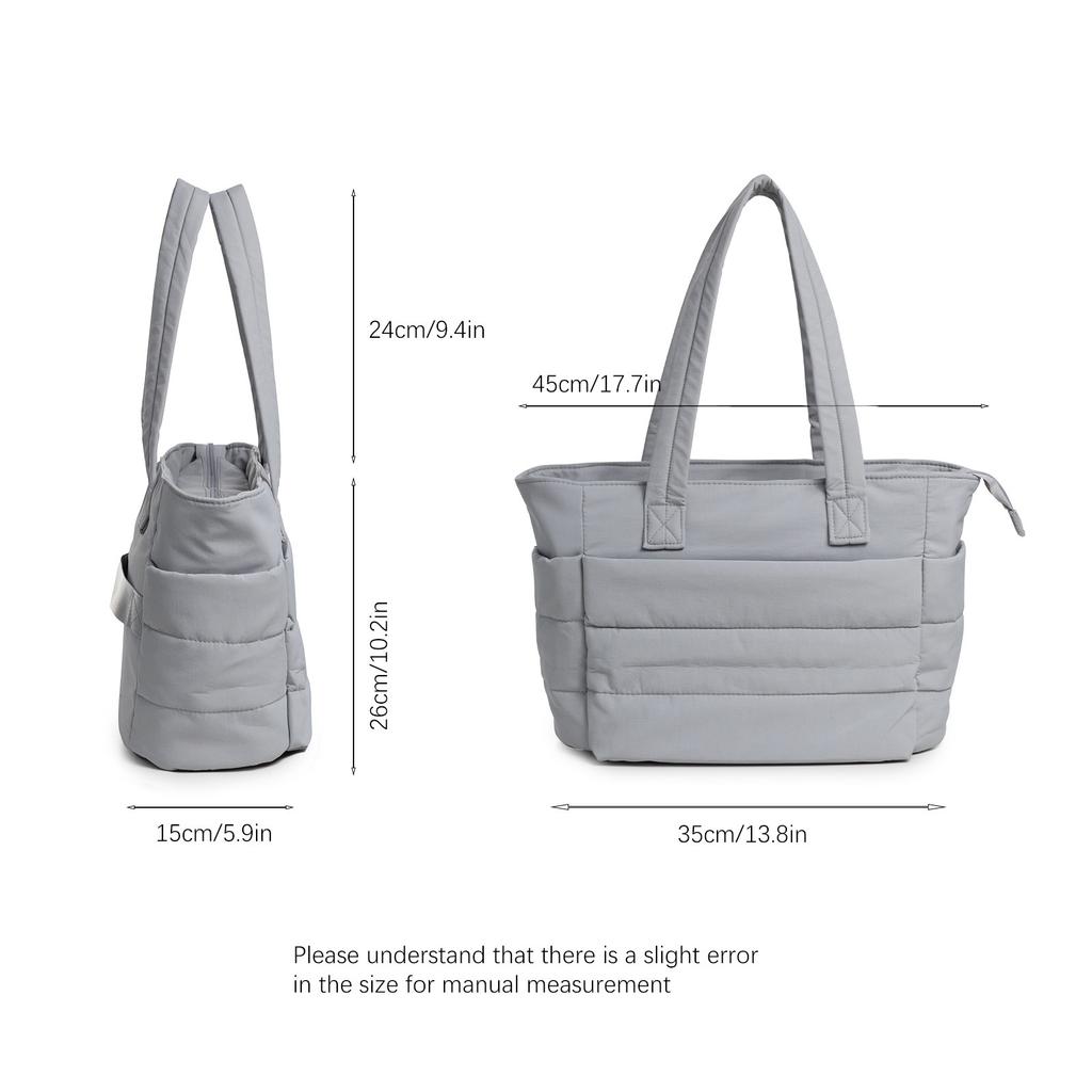 New Women's Handbag Lightweight Fluffy Tote Bag, Large Capacity Travel Work Beach Gym Shoulder Bag Soft Faux Leather
