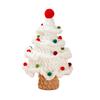 Handmade Knitted Christmas Tree Ornament – Creative Holiday Yarn Decoration For Home, Table, And Gift Display