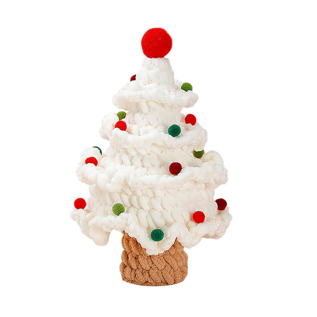 Handmade Knitted Christmas Tree Ornament – Creative Holiday Yarn Decoration For Home, Table, And Gift Display