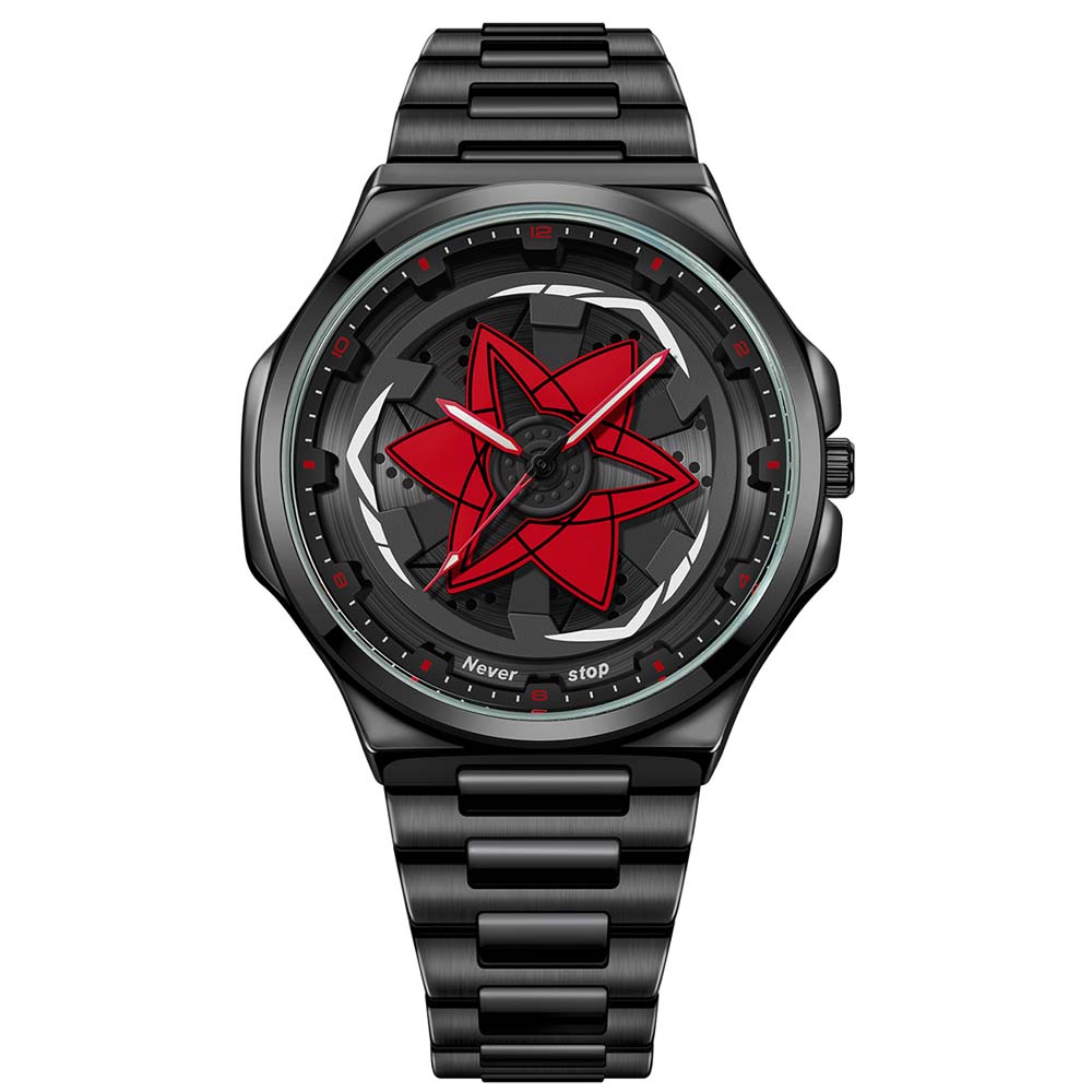 YAZOLE New Fashion Men's Watch Stylish Wheel-Inspired Men's Quartz Watch Student Watch with Luminous Steel Bracelet Model N945