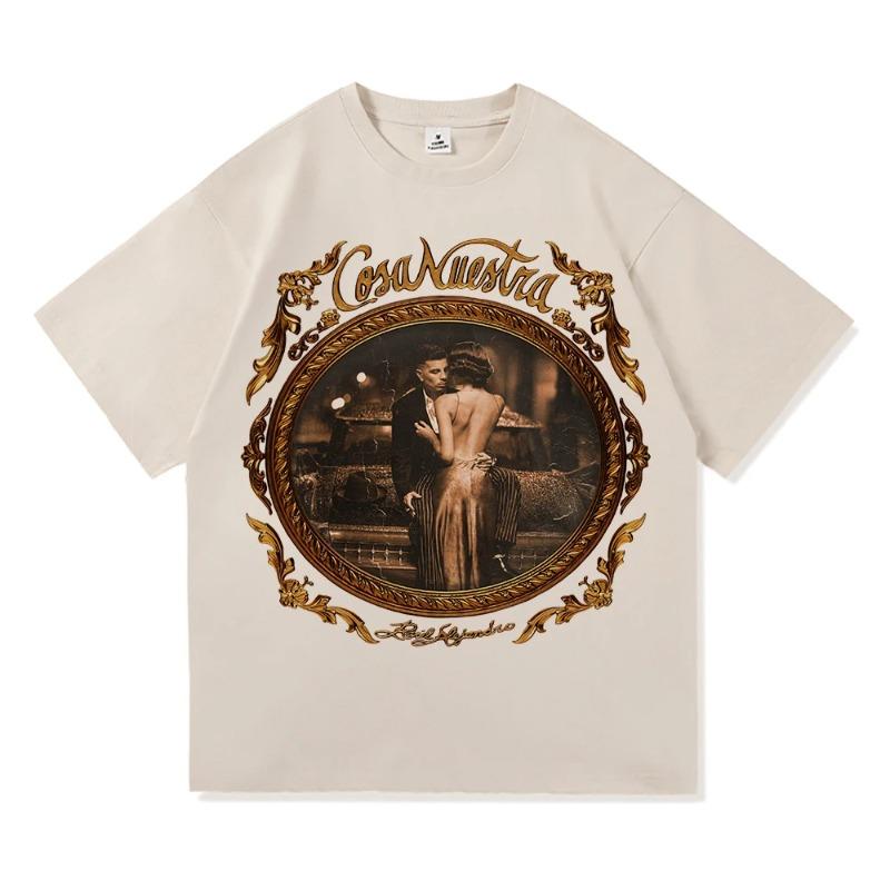 Rauw Alejandro Coca Nuestra Tricou Modă Bărbați Harajuku Estetic Tricou Grafic Unisex Vintage Poliester Tricouri Bărbați