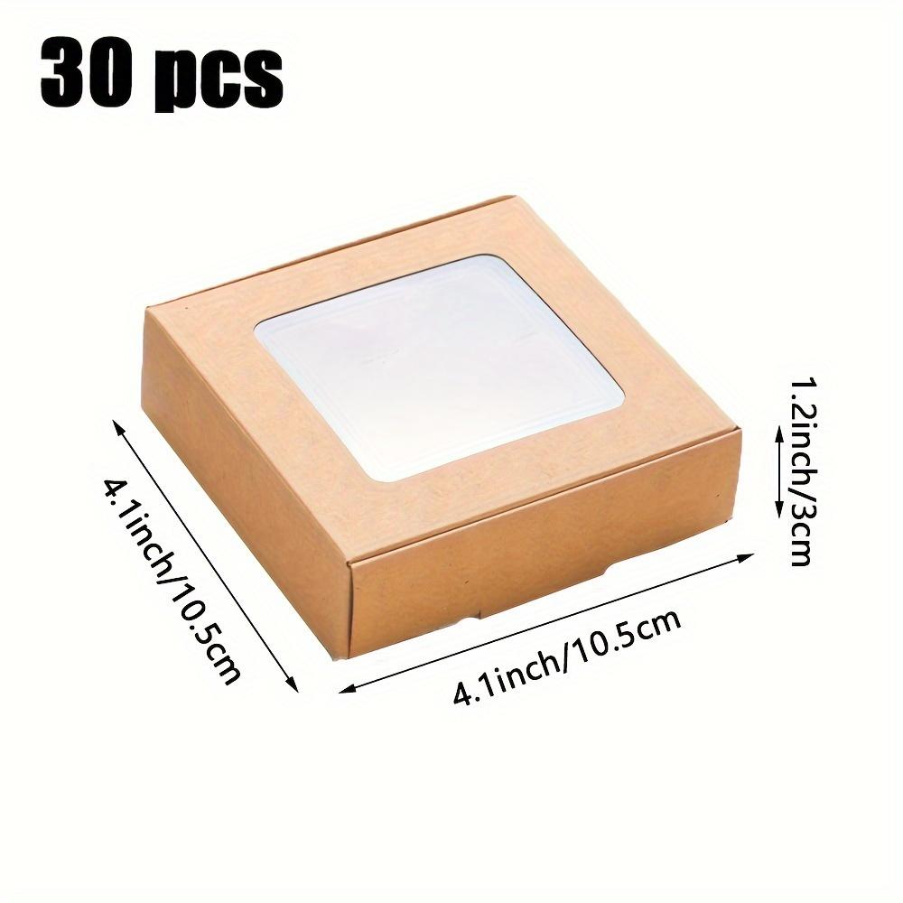

1 набор/30 шт. Мини-коробка из крафт-бумаги с окошком, Коробка для упаковки мыла, Подарочная коробка, Подходит для подарков из мыла ручной работы, для праздников, свадеб, вечеринок 30cps коричневый