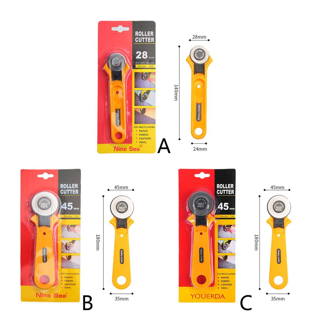 28mm Stoffschneider Leder Rollschneider ABS-Kunststoffgriff Radschneider für Papier Leder Stoff Nähen Rollschneider
