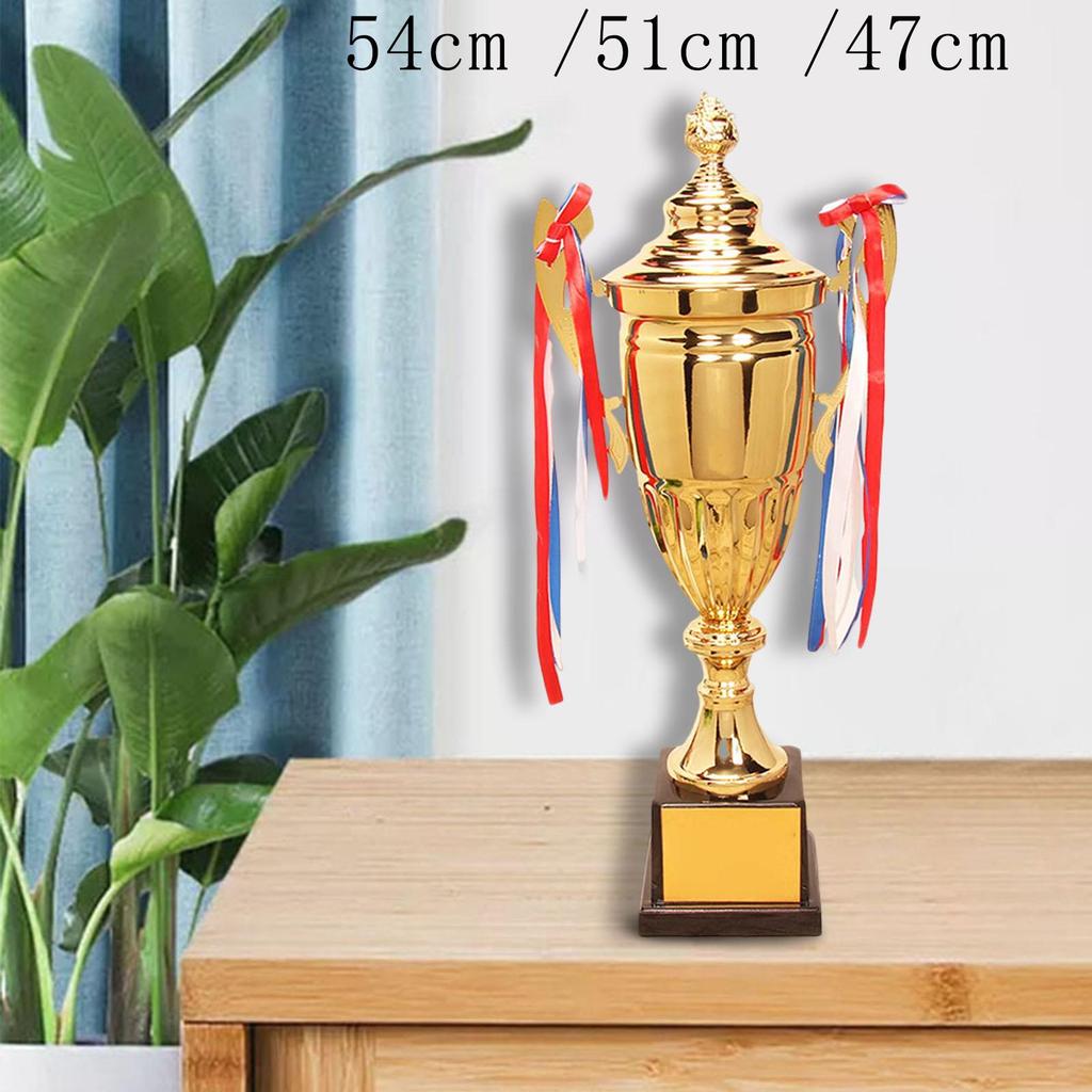 Metal Award Trophy First Place Trophies Rewards with Base for Football Soccer Baseball Sports Tournaments Party Decorations