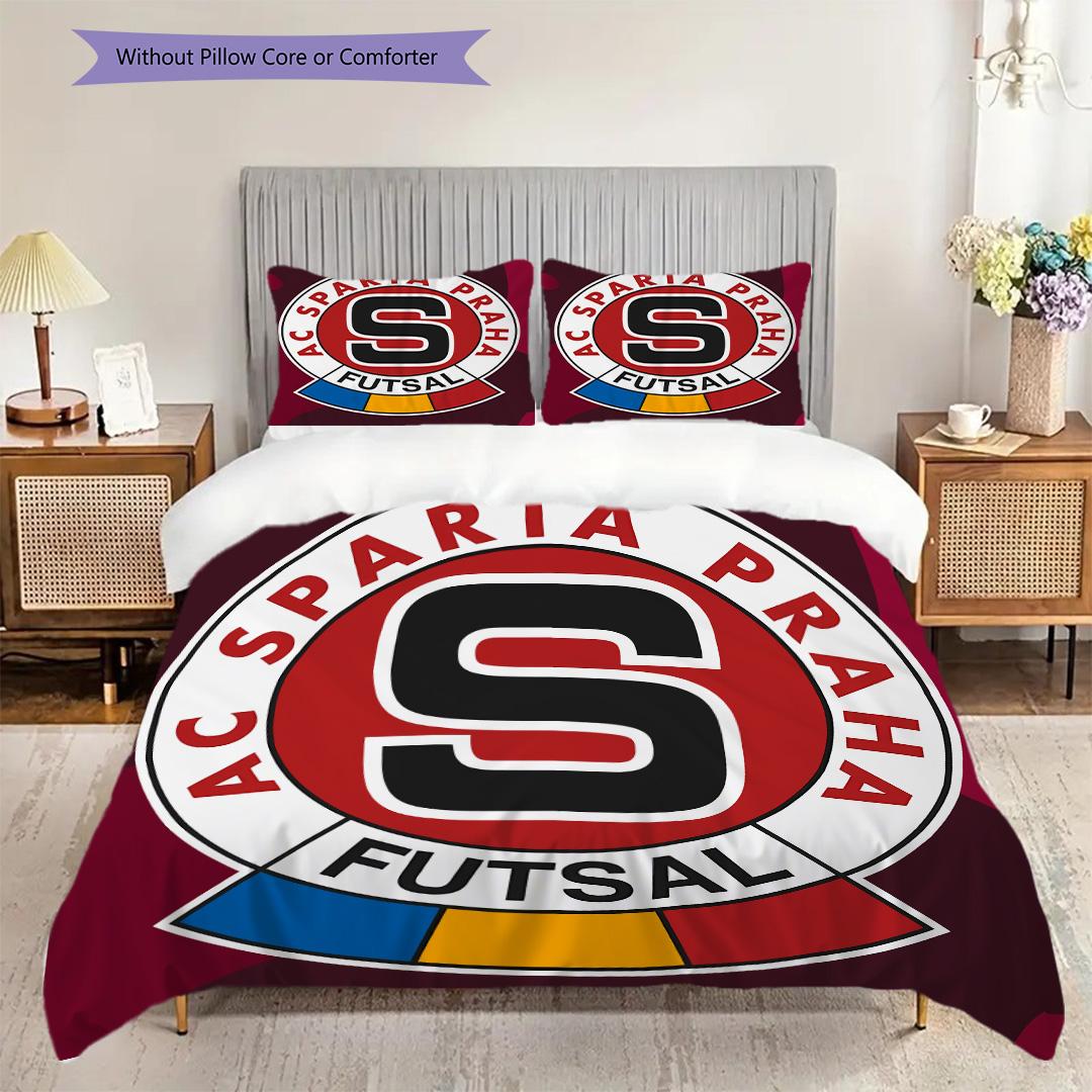 

AC Sparta Praha Узор Комплект постельного белья Одеяло Постельное белье Наволочка Домашний декор Подарок на день рождения (1 пододеяльник + 2 наволочки, без наполнителя) 135x200cm