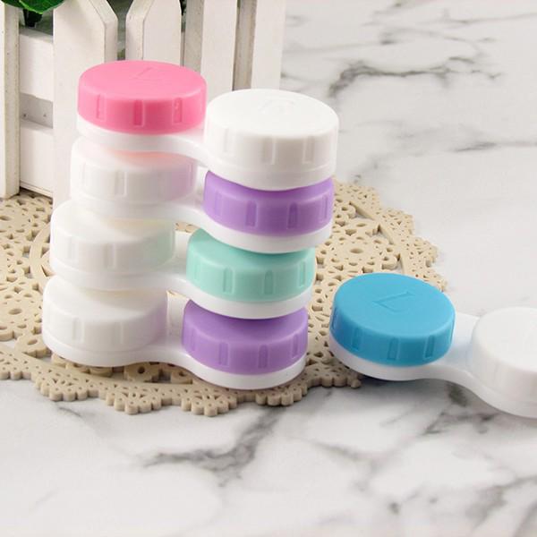 Duże podwójne etui na soczewki kontaktowe AB z dopasowaniem koloru - Dostępne w różnych kolorach