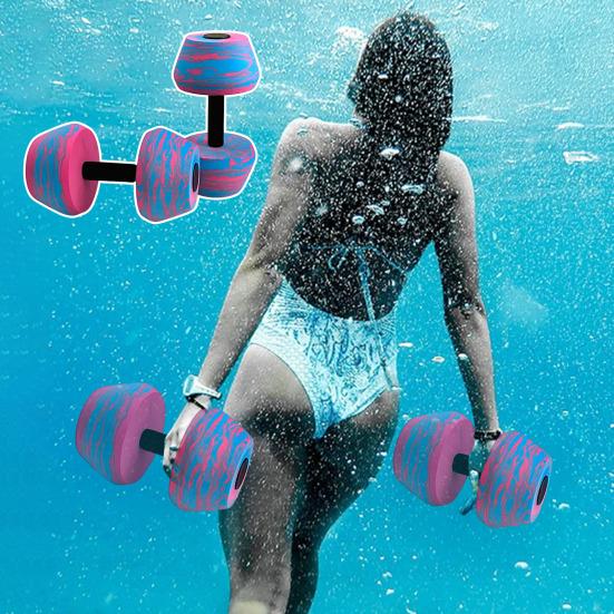 Aquatic Dumbbells EVA Foam Water Weights Pool Resistance Exercise Barbells for Aerobics Fitness Training Weight Loss Muscle Toning