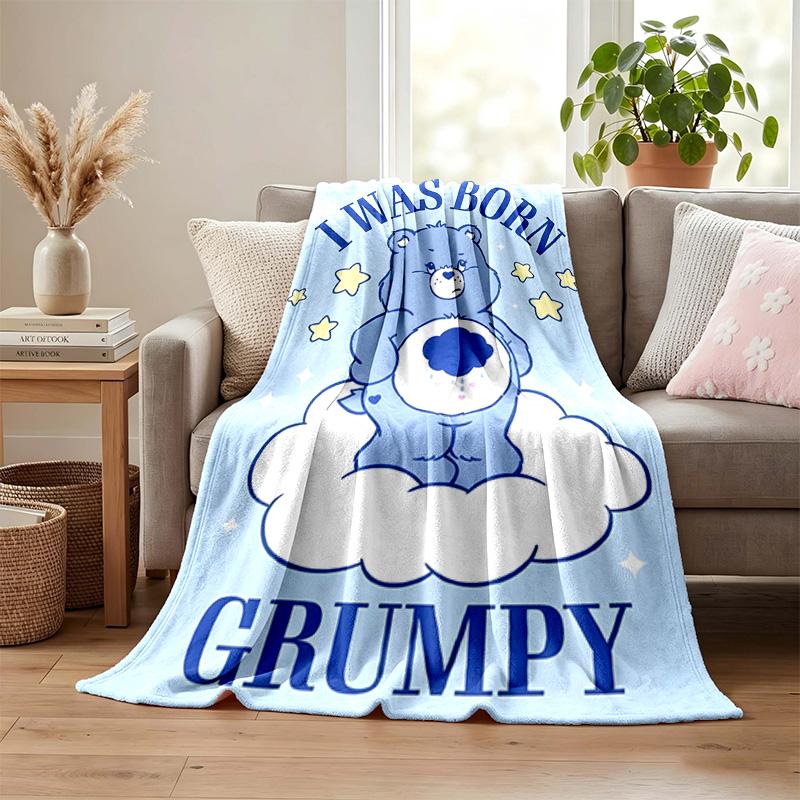 Care bear blanket Flannel Blanket Soft Cozy Plush Throw for Sofa Bed Lightweight Home Decoration