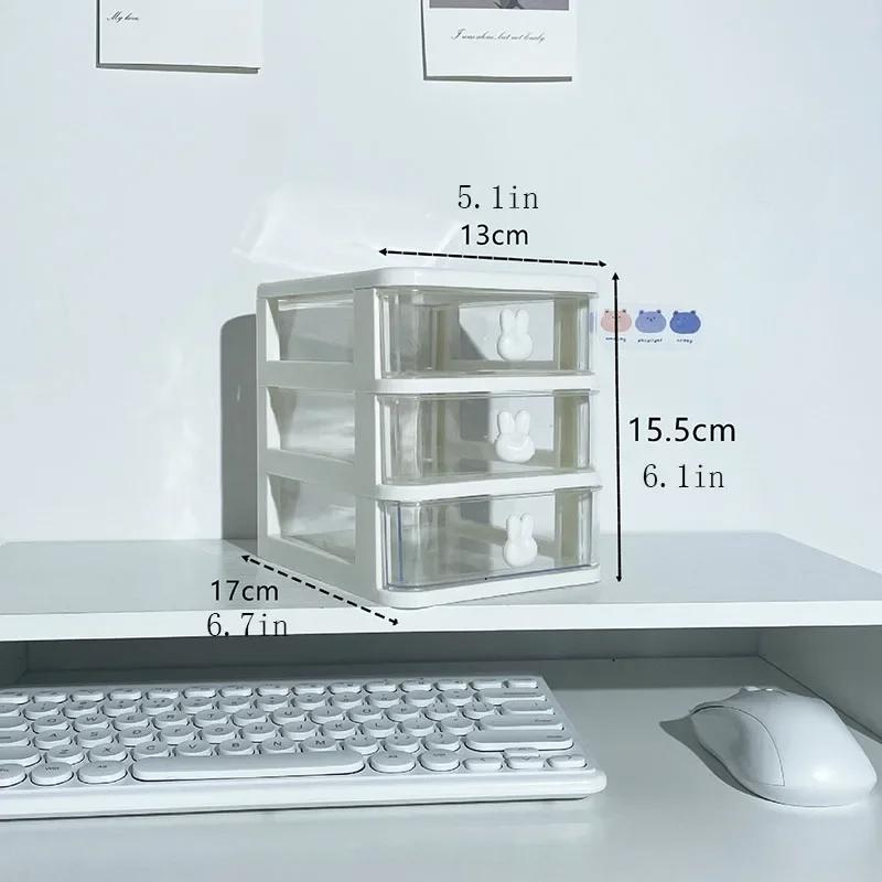 Multifunctional Desktop Storage Drawer Box with Pen Holder and Hair Accessories Storage Rack, Multi-layer Jewelry Box