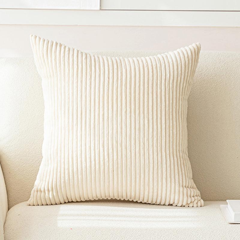 1 szt. Dekoracja domu Supermiękka poszewka na poduszkę Łóżko Sztruks Dekoracja salonu Pasiasta sofa 40X40CM Poszewka na poduszkę
