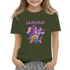 Boys Girls Round Neck Casual Printed Short-sleeved T-shirt Top