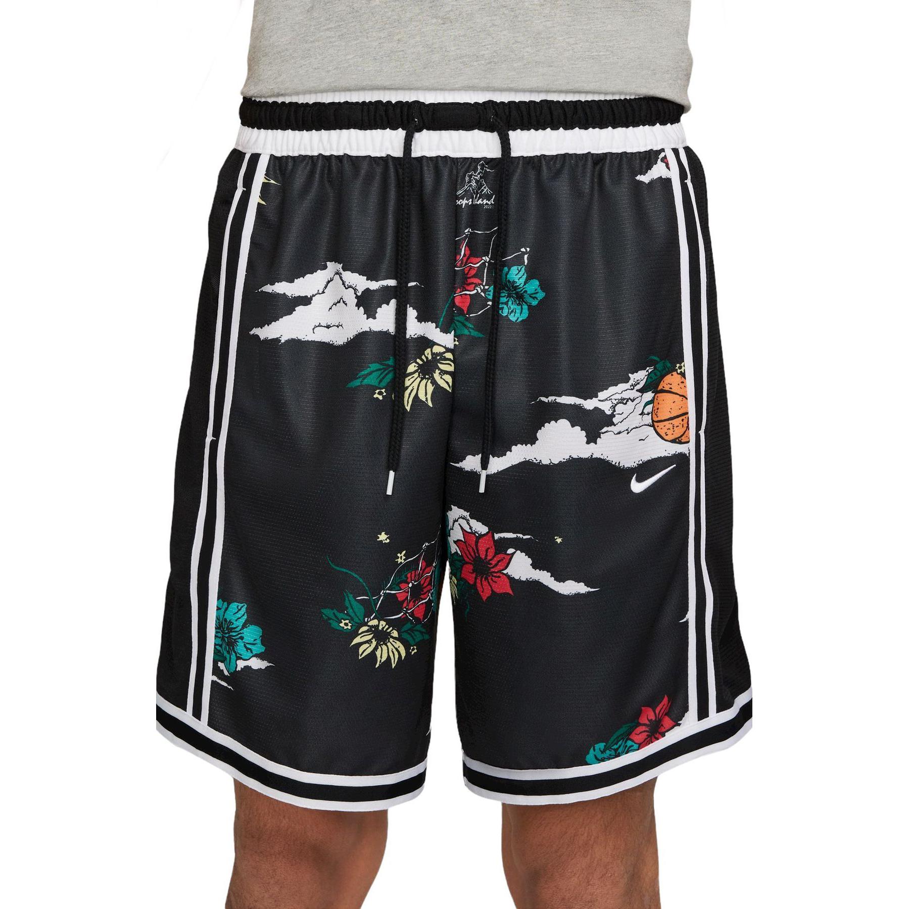 

Nike Printed Mid-Rise Drawstring Casual Shorts Men shorts Black DM8780-010 XXL