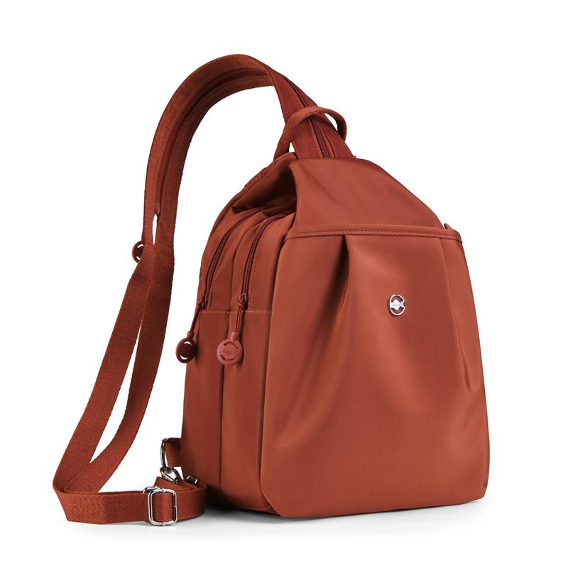 Compact Backpack with Adjustable Straps and Front Zipper Pocket