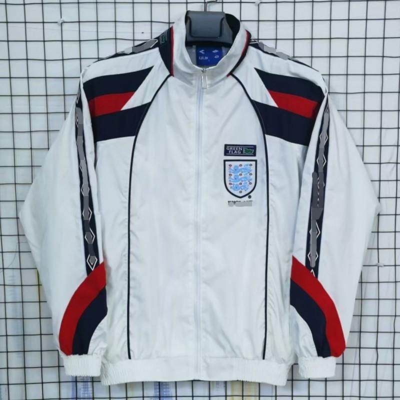 Unisex Long Windbreaker Jacket Retro Sport Coat Football Training Outdoor Casual Wear Fall Winter