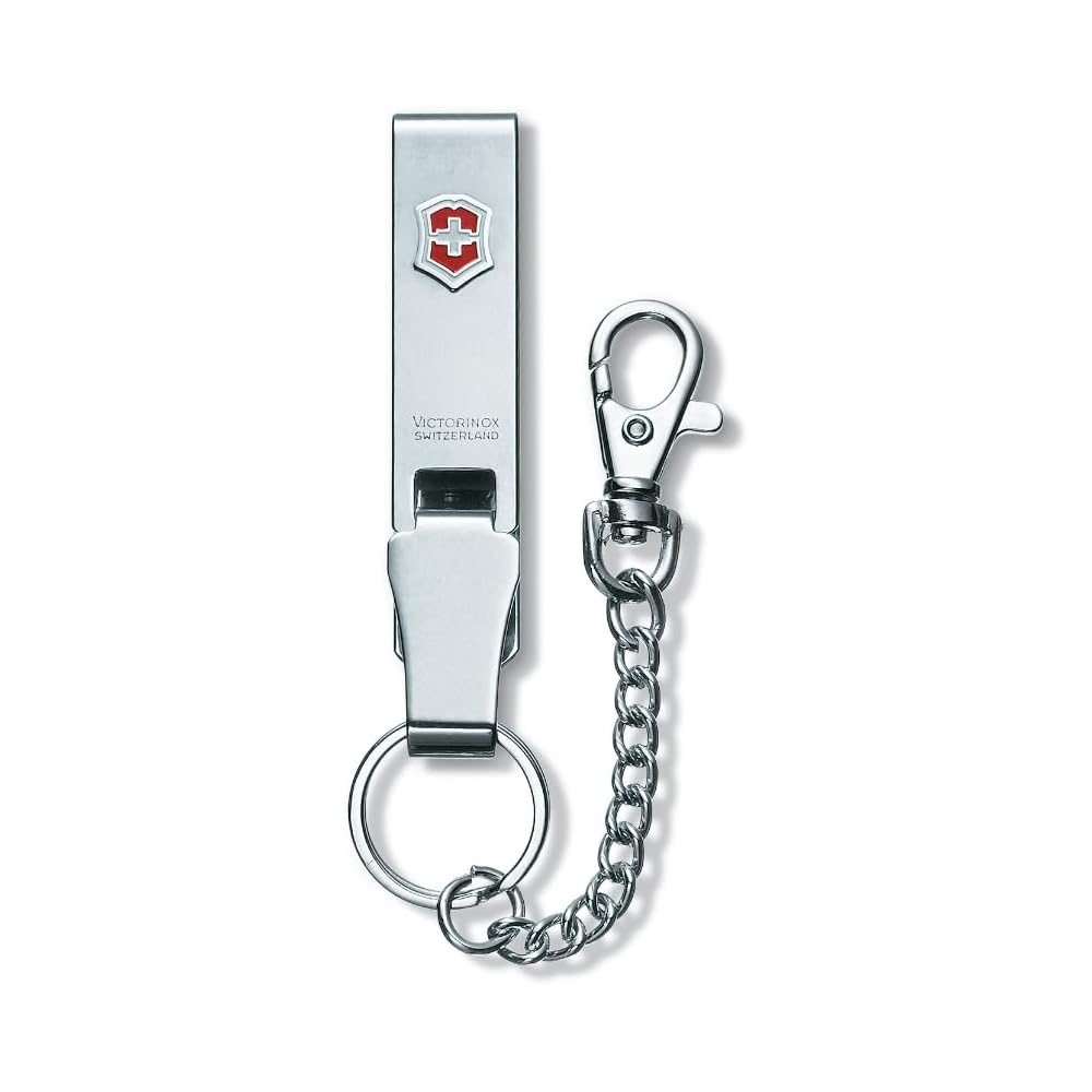 

Victorinox Special Edition Belt Hanger with Chain Lightweight Waterproof Keyring Silver
