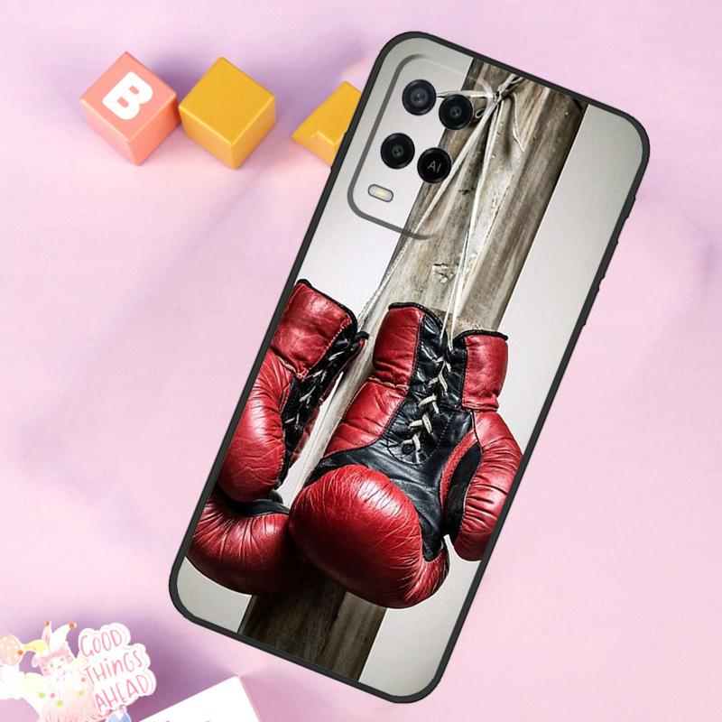 Boxing Gloves Case For Oppo A60 A80 A40 A15 A16 A17 A57 A94 A74 A54 A76 A96 A18 A38 A58 A78 A98 A5 A6 Pro