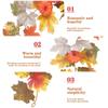 Autumn Harvest Maple Leaf & Pumpkin Vine Wreath for Living Room Decoration, Artificial Flowers & Greenery